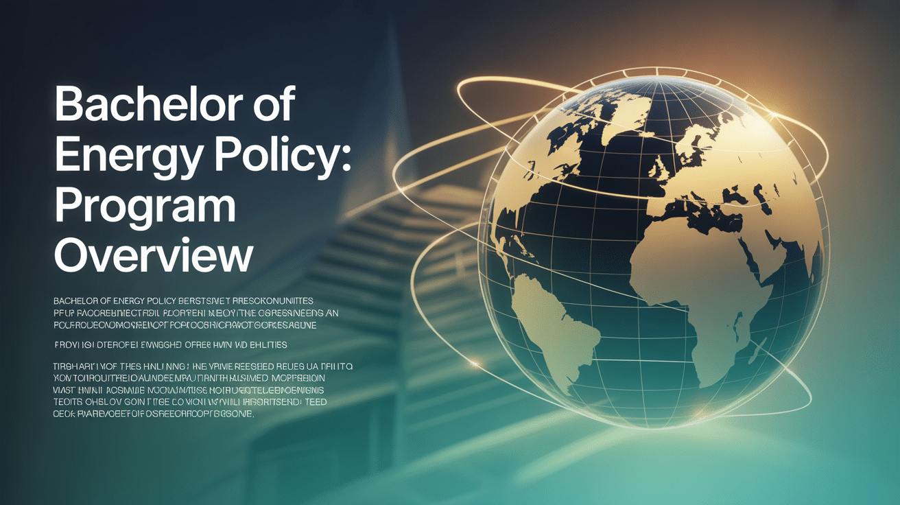 Bachelor of Energy Policy: Program Overview