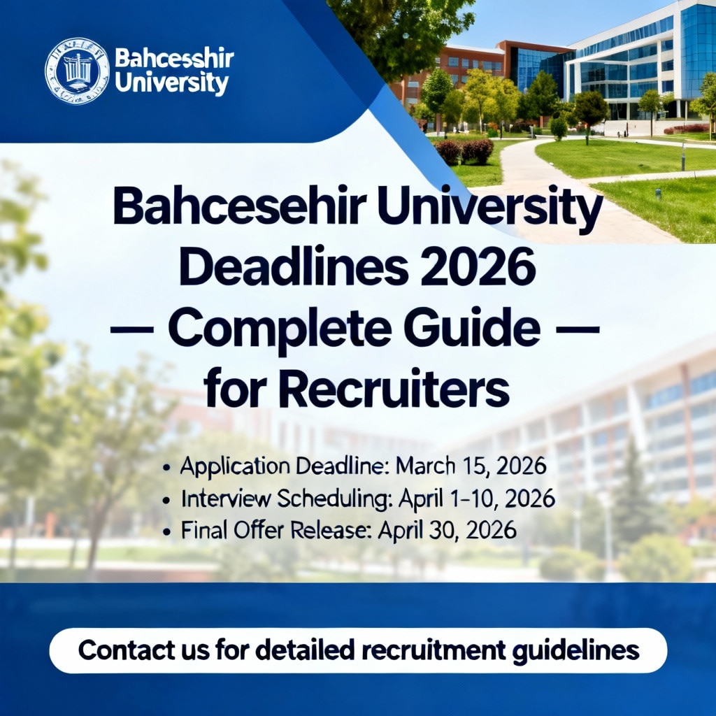 Bahçeşehir Üniversitesi Son Tarihleri 2026 – İşe Alımcılar için Tam Rehber