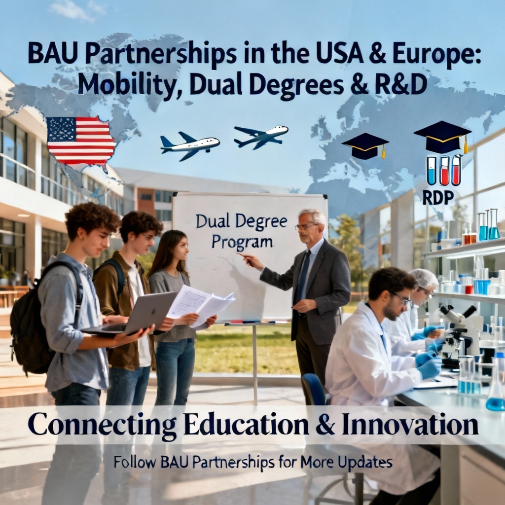 BAU Ortaklıkları ABD & Avrupa'da: Hareketlilik, Çift Diplomalı Programlar & Ar-Ge