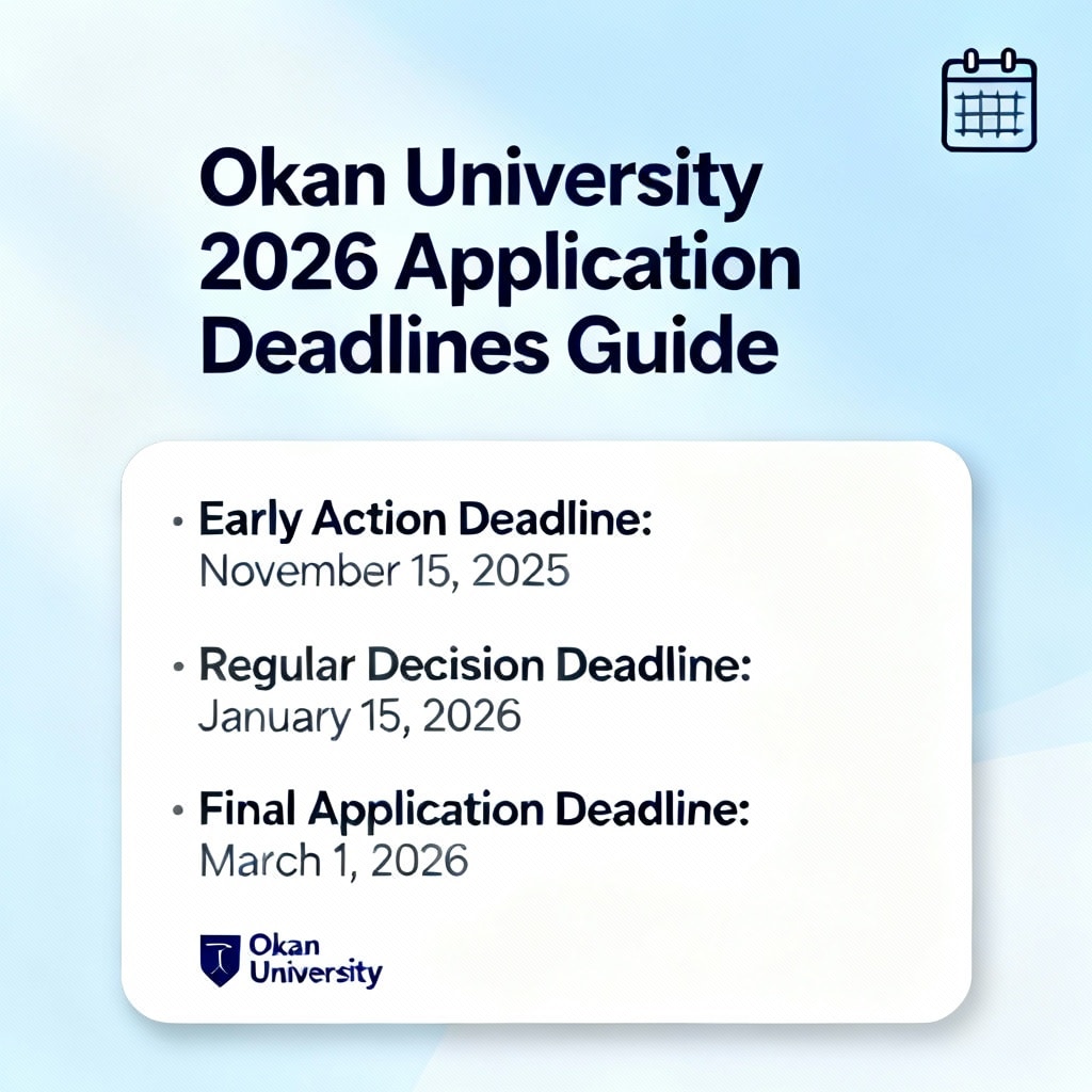 Okan University Application Deadlines 2026 Guide