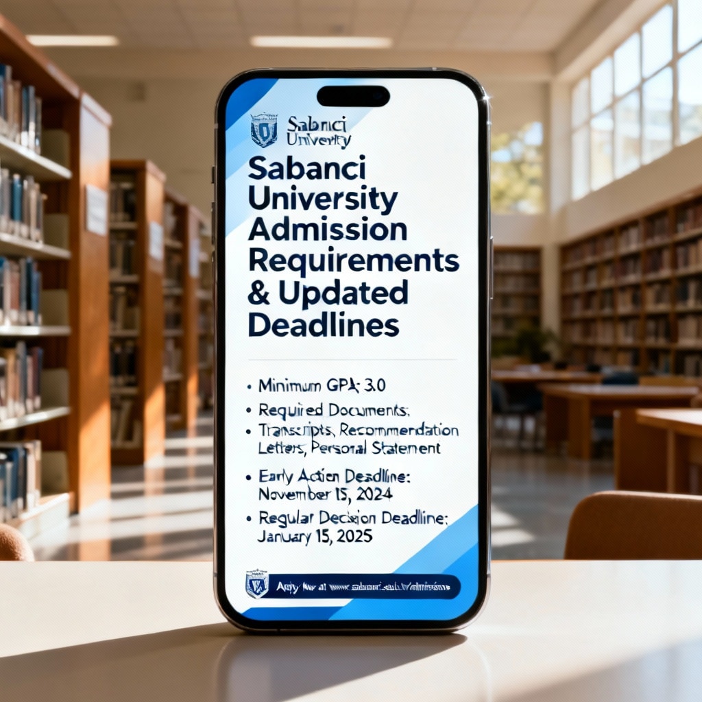 Sabancı University admission requirements & updated deadlines