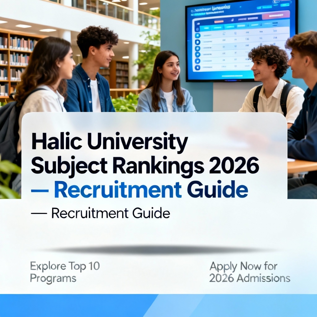 Halic University Subject Rankings 2026 — Recruitment Guide
