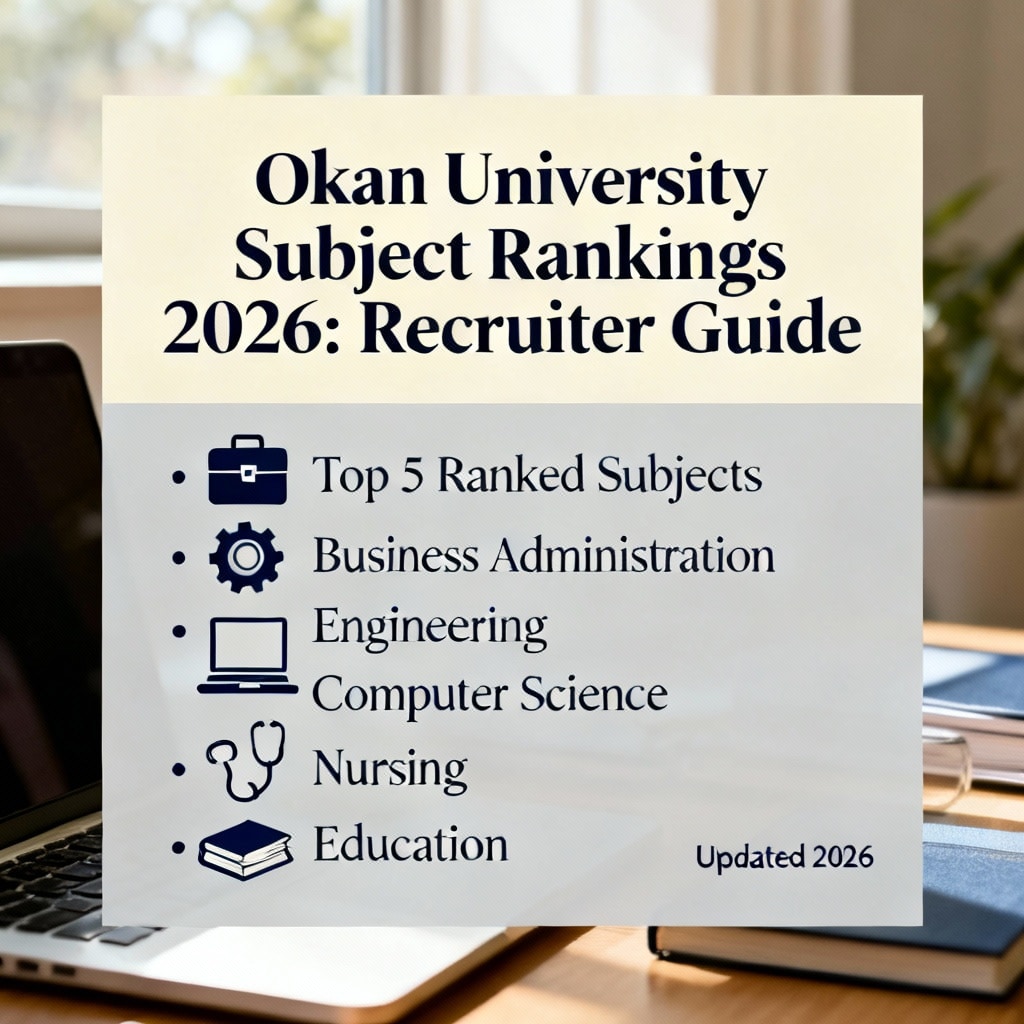 Okan University Subject Rankings 2026: Recruiter Guide