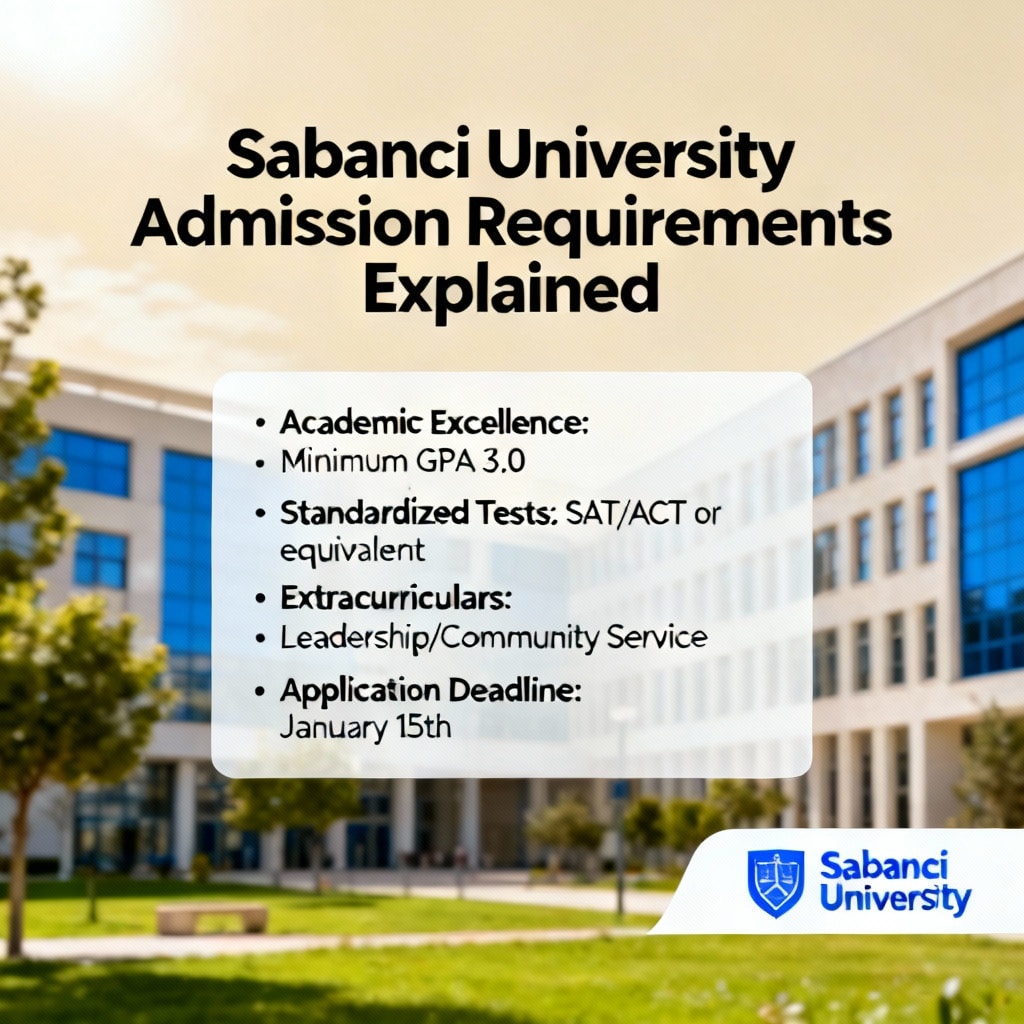 Sabancı Üniversitesi Kabul Şartları Açıklandı