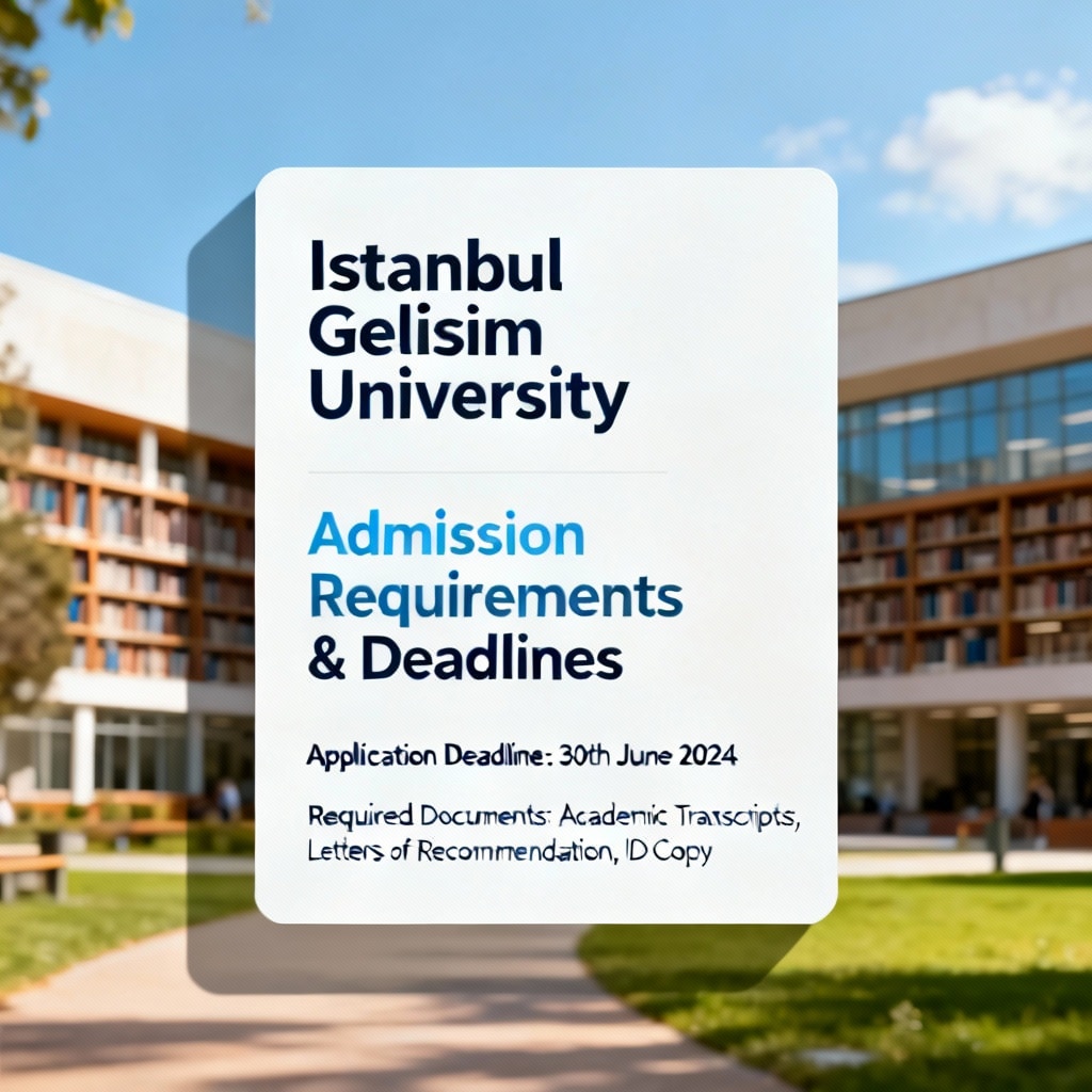 Istanbul Gelisim University — Admission Requirements & Deadlines