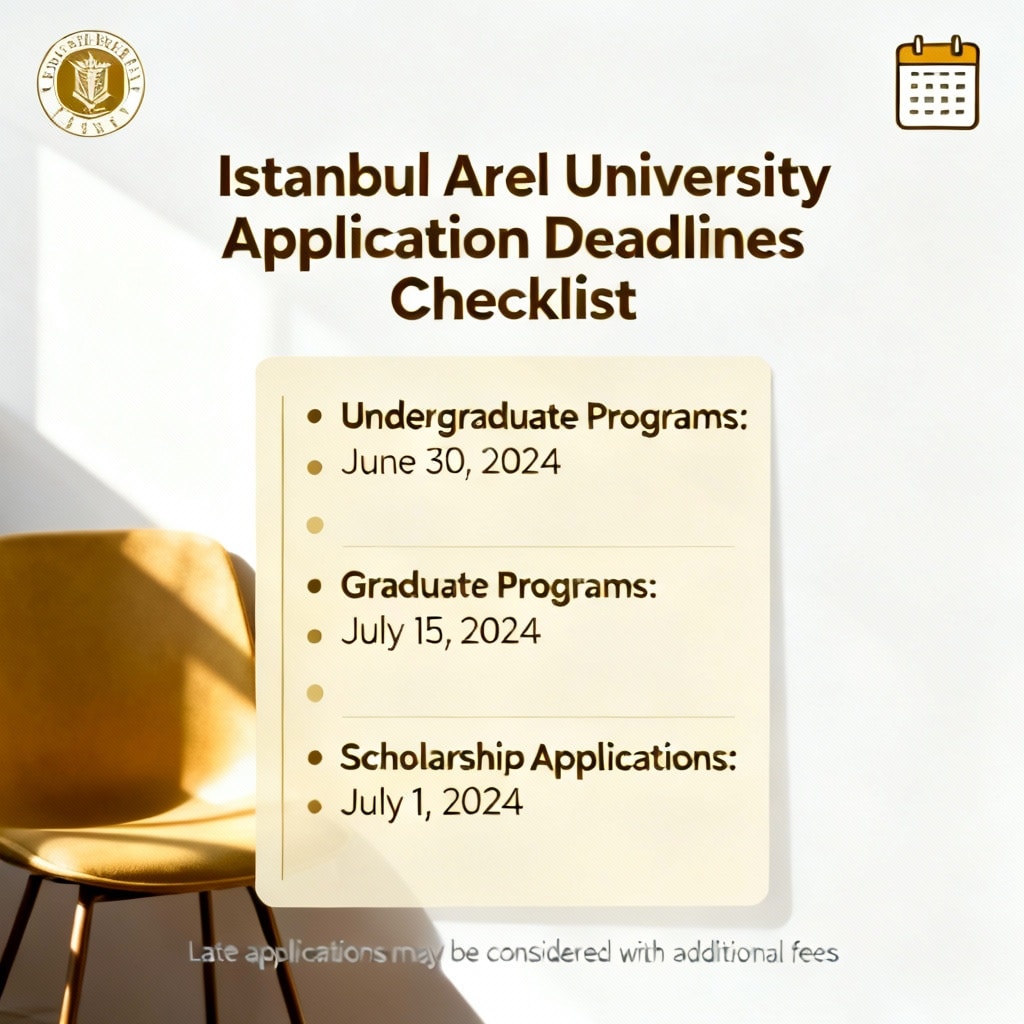 Istanbul Arel University: Application Deadlines Checklist