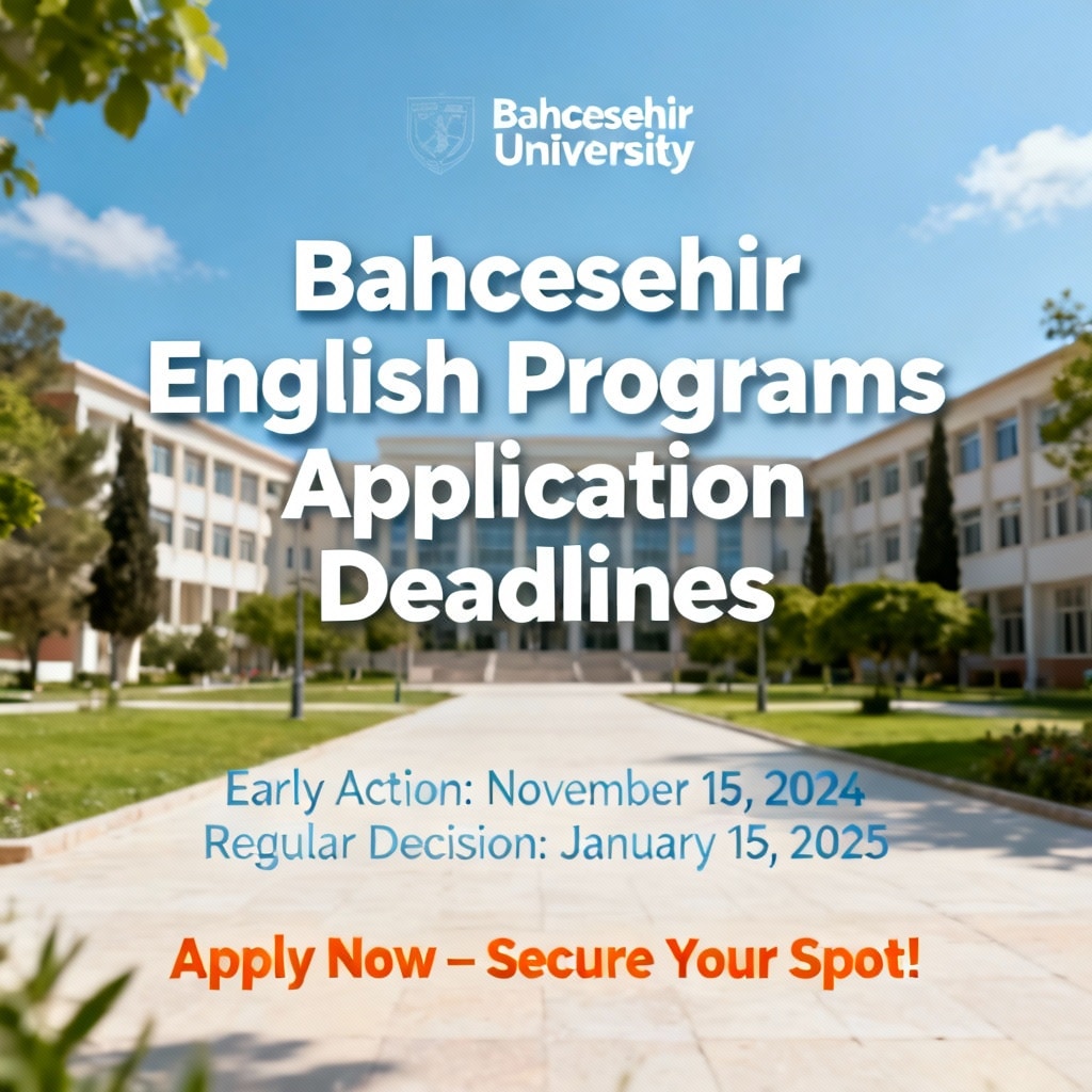 Bahcesehir University Deadlines for English Programs