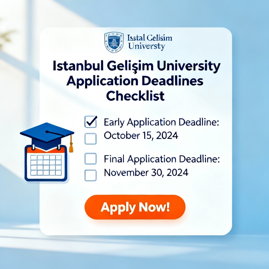 Istanbul Gelişim University Application Deadlines Checklist