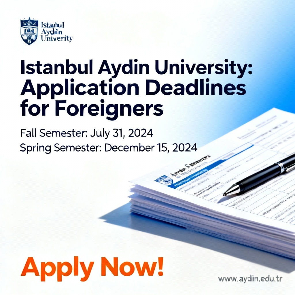 Istanbul Aydin University: Application Deadlines for Foreigners