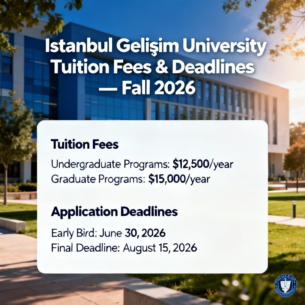 Istanbul Gelişim University Tuition Fees & Deadlines — Fall 2026