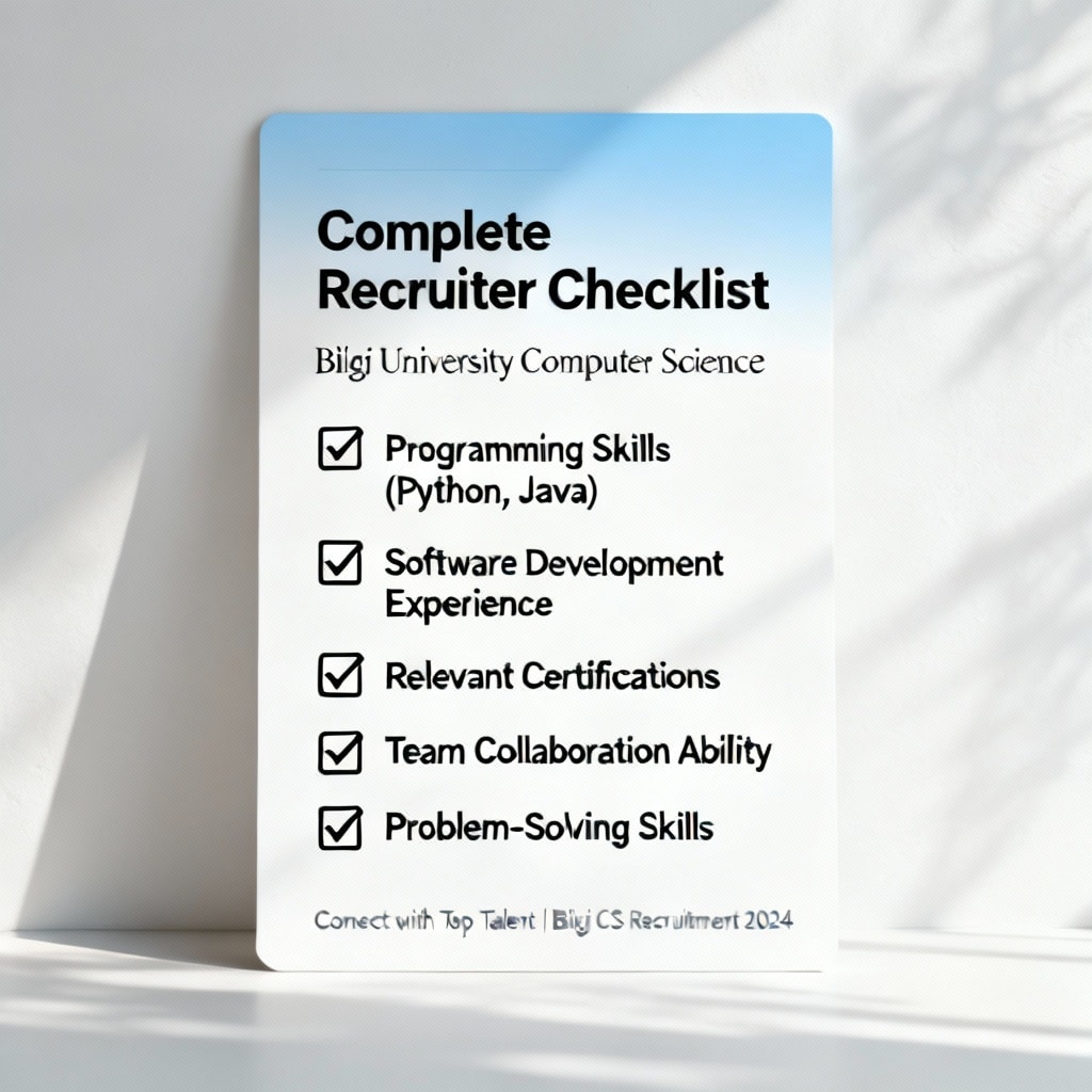 Bilgi University Computer Science: Complete Recruiter Checklist