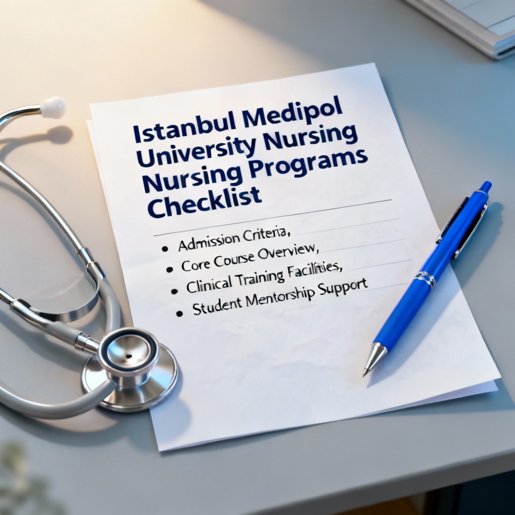 İstanbul Medipol Üniversitesi Hemşirelik Programları Kontrol Listesi