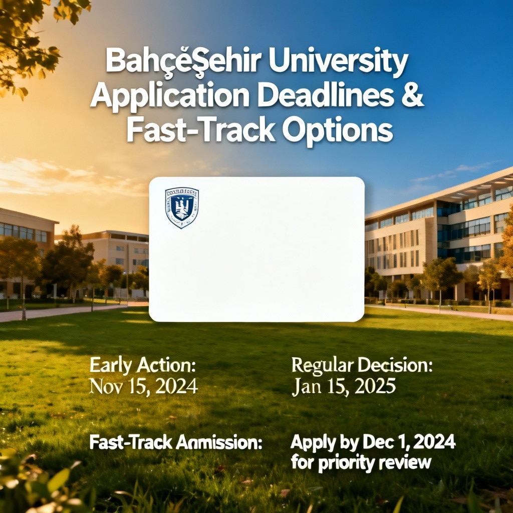 Bahçeşehir University Application Deadlines & Fast-Track Options