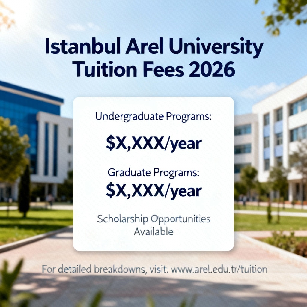 Istanbul Arel University Tuition Fees 2026 (English)