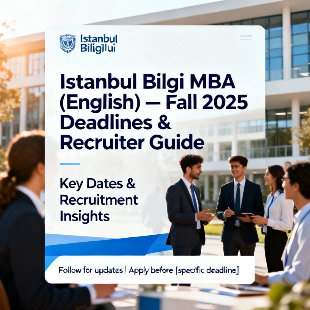Istanbul Bilgi MBA (English) — Fall 2025 Deadlines & Recruiter Guide