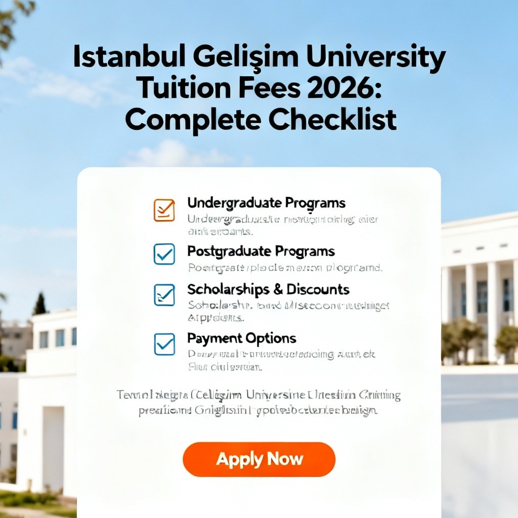 Istanbul Gelişim University Tuition Fees 2026: Complete Checklist