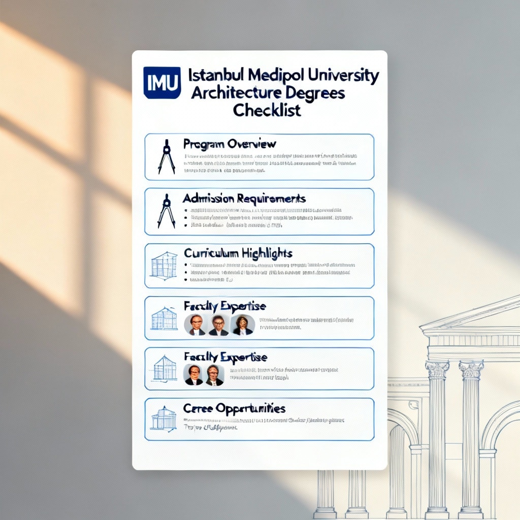 Istanbul Medipol University Architecture Degrees Checklist