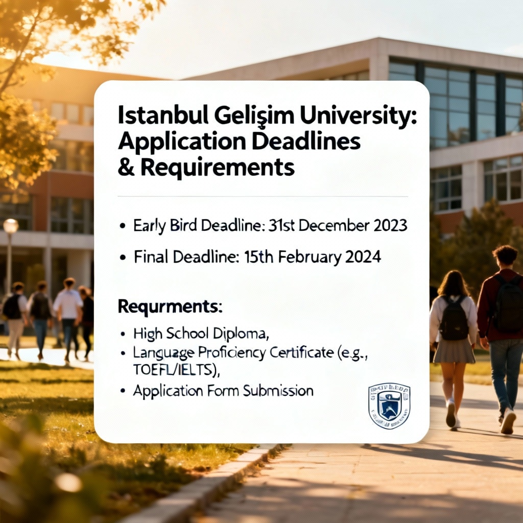 Istanbul Gelişim University: Application Deadlines & Requirements