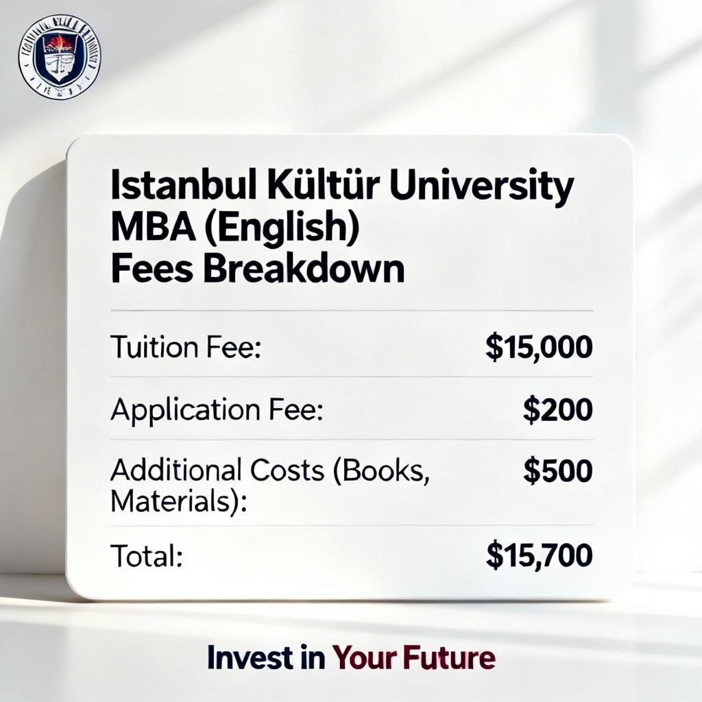 Istanbul Kültür University MBA (English) — Fees Breakdown