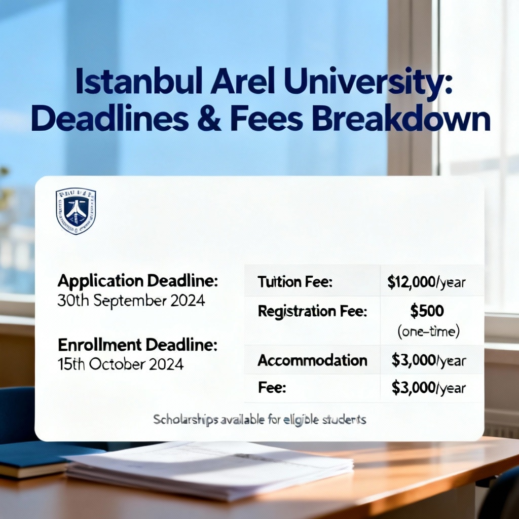 Istanbul Arel University — Deadlines & Fees Breakdown