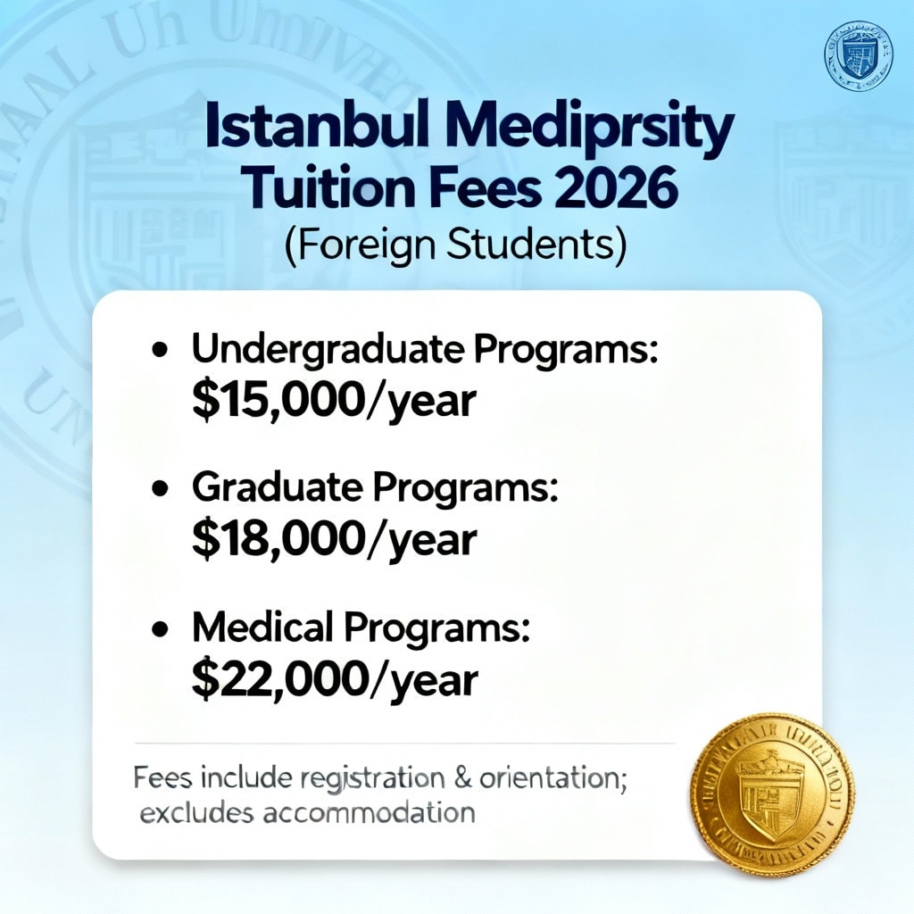 Istanbul Medipol University Tuition Fees 2026 (Foreign Students)