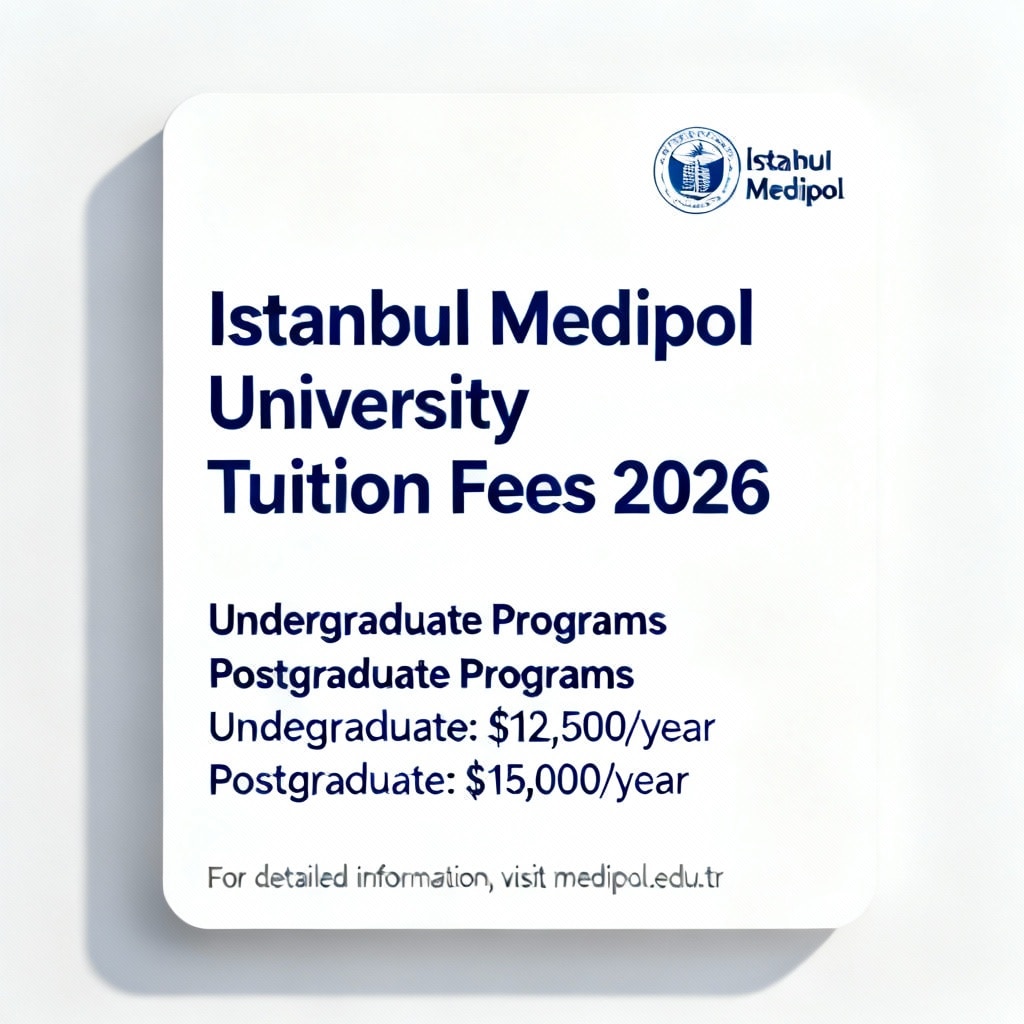 Istanbul Medipol University Tuition Fees 2026 (English)
