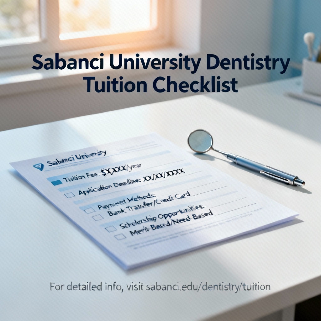 Sabanci University Dentistry Tuition Checklist