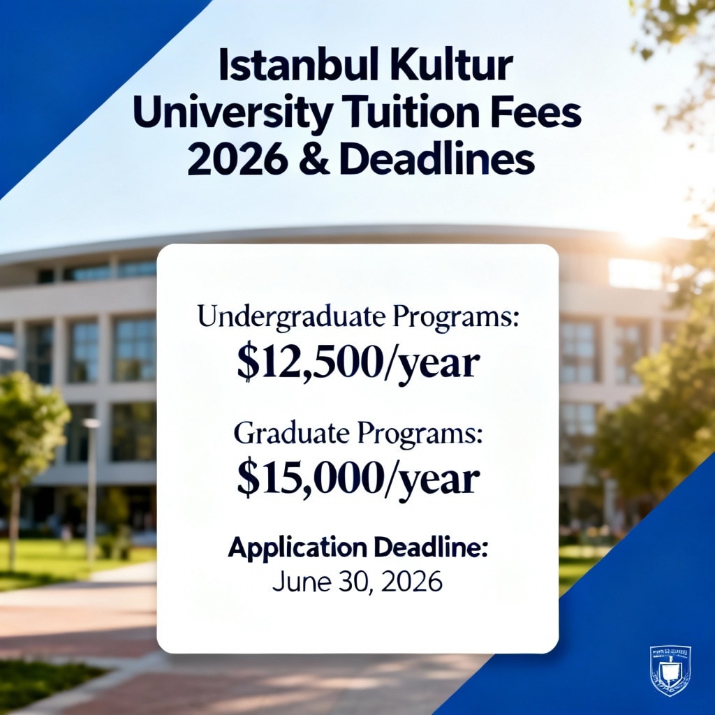 Istanbul Kultur University Tuition Fees 2026 & Deadlines