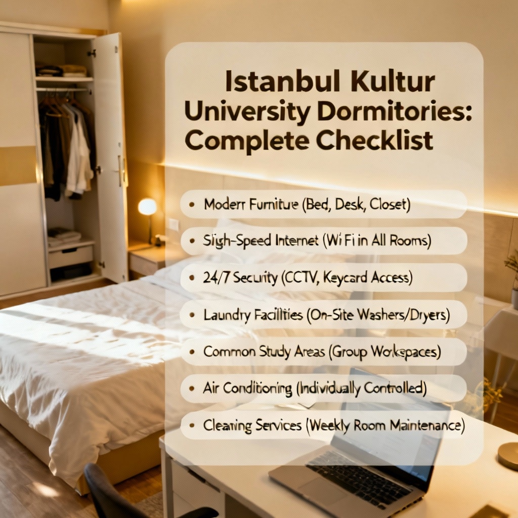 Istanbul Kultur University Dormitories — Complete Checklist