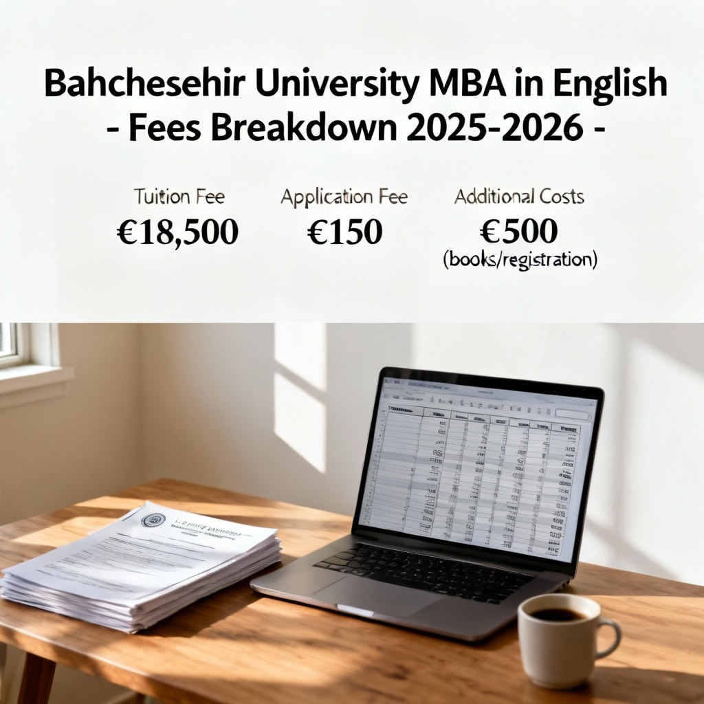 Bahçeşehir Üniversitesi İngilizce MBA – Ücret Dağılımı 2025-2026