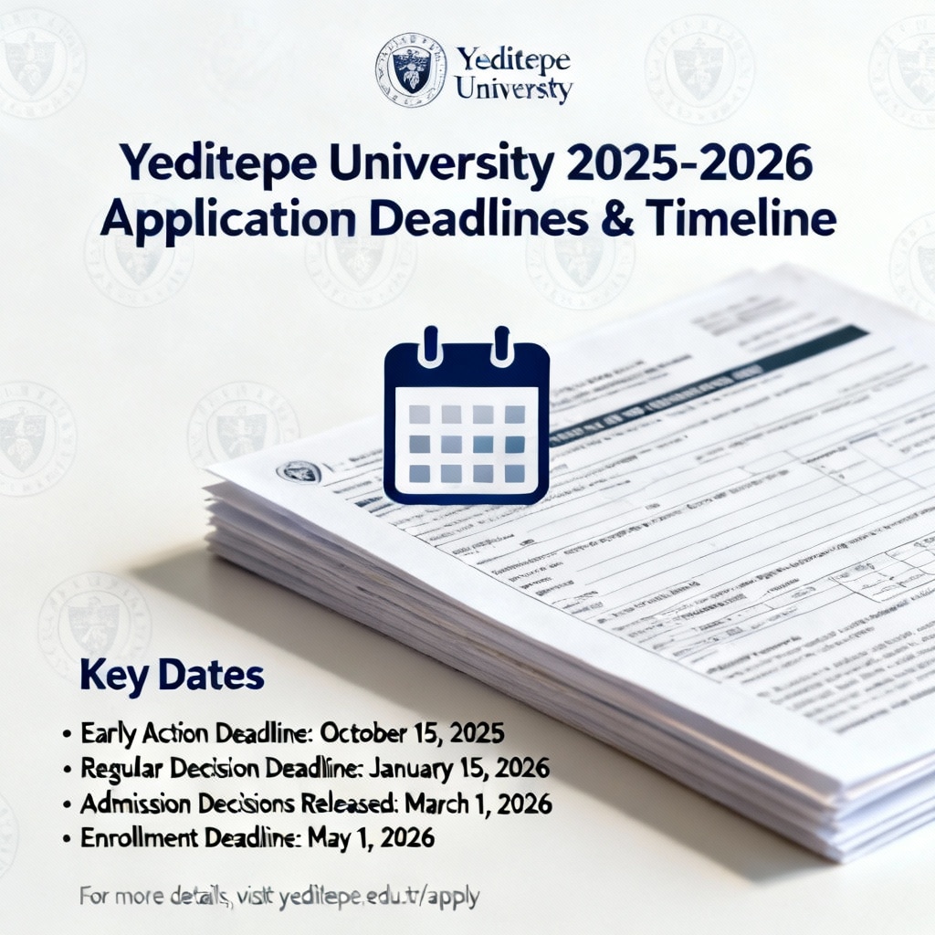 Yeditepe University 2025-2026 Application Deadlines & Timeline