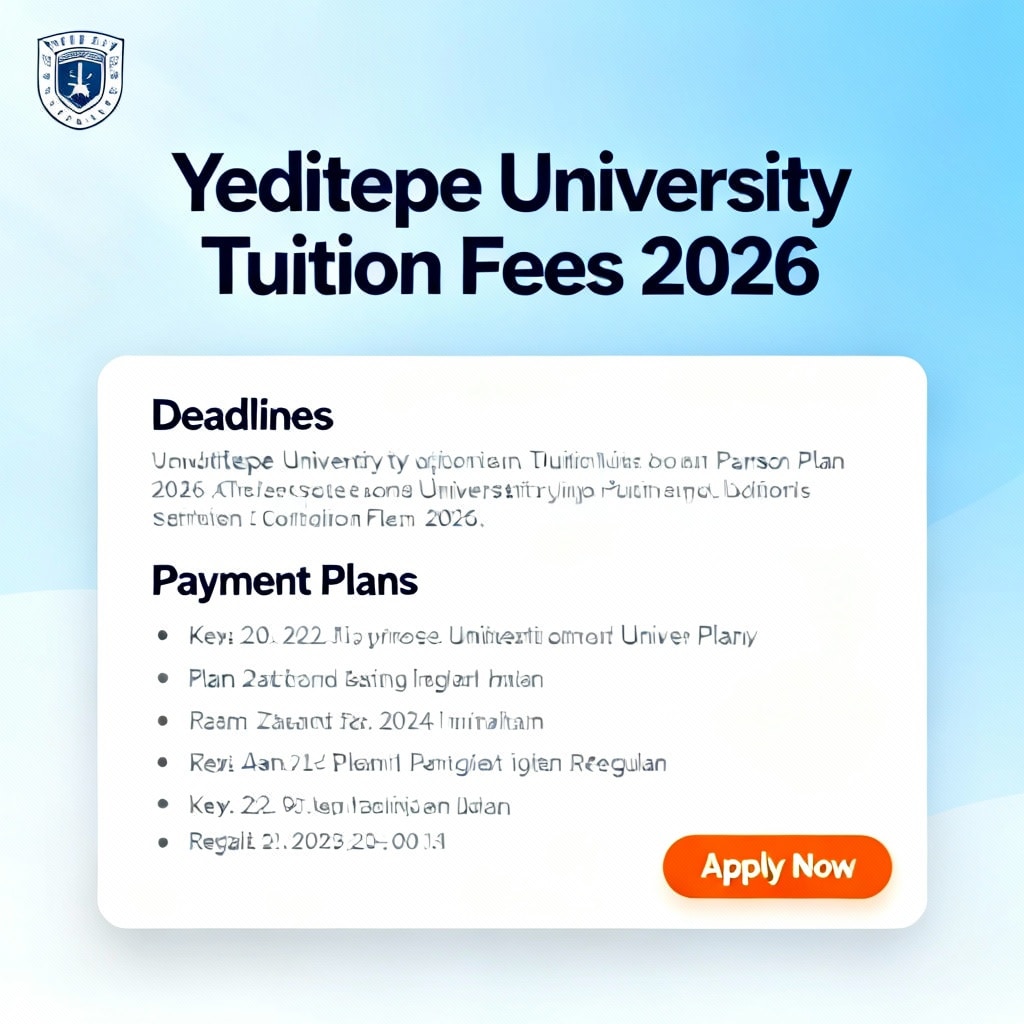 Yeditepe University Tuition Fees 2026 – Deadlines & Payment Plans