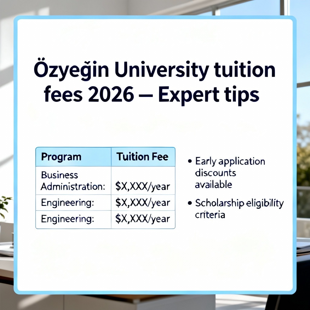 Özyeğin Üniversitesi öğrenim ücretleri 2026 — Uzman ipuçları