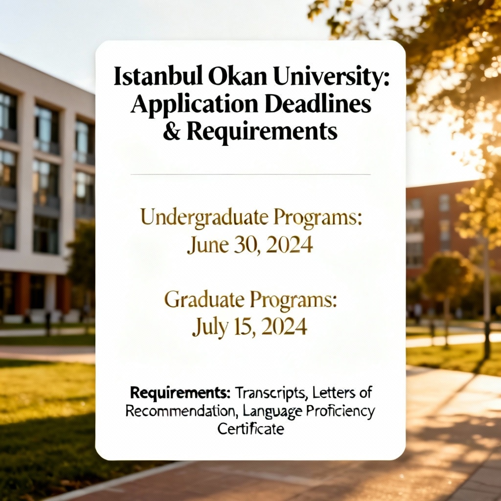 Istanbul Okan University: Application Deadlines & Requirements