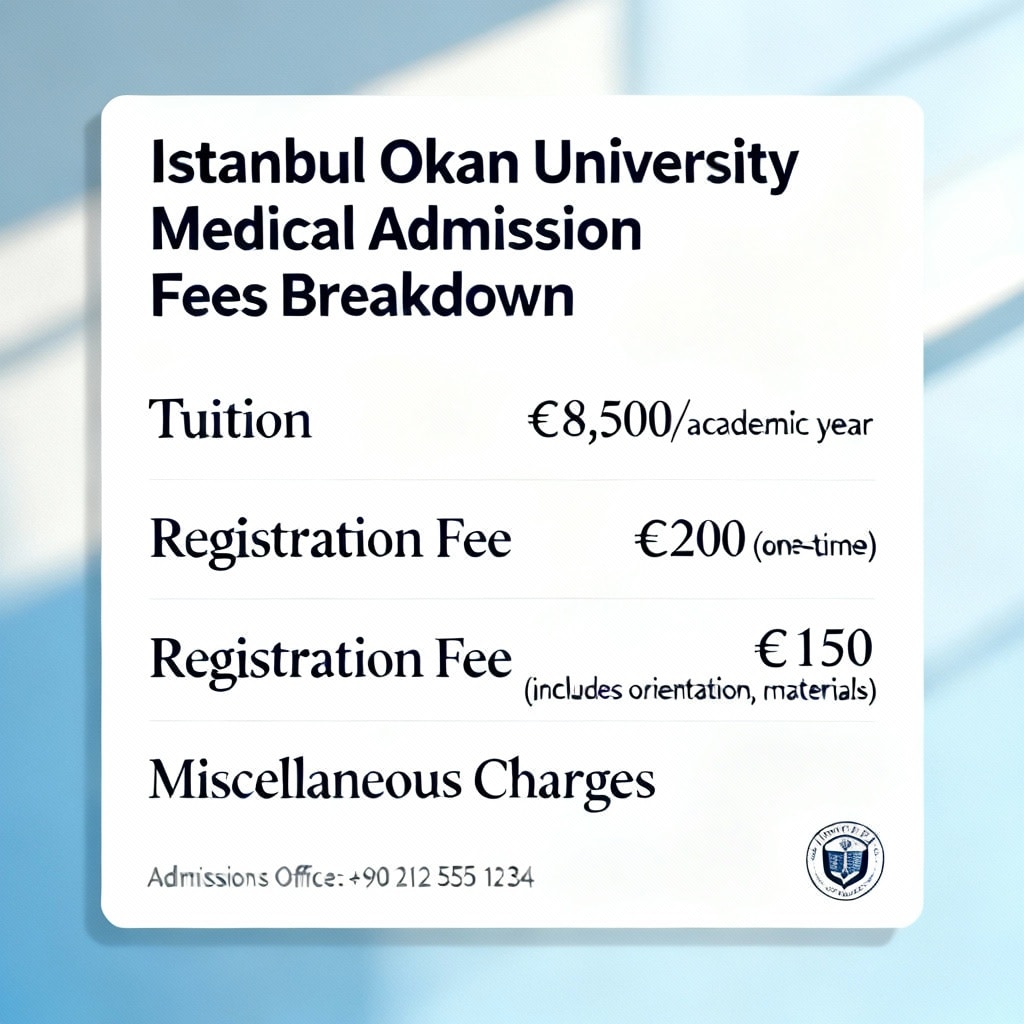 Istanbul Okan University Medical Admission Fees Breakdown