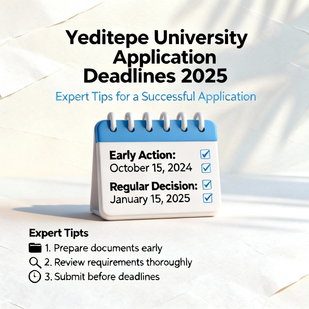 Yeditepe University Application Deadlines: Expert Tips 2025