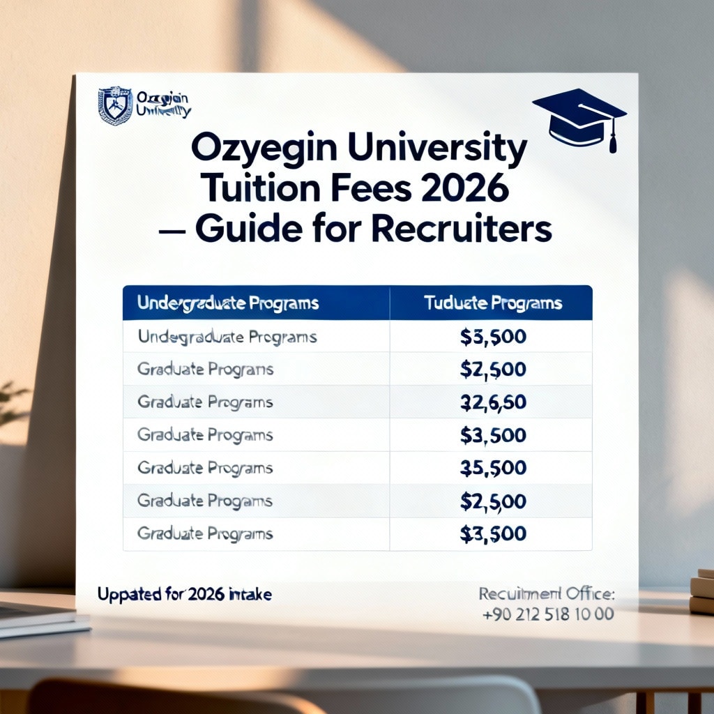 Özyeğin Üniversitesi 2026 Öğrenim Ücretleri — İşe Alımcılar için Rehber