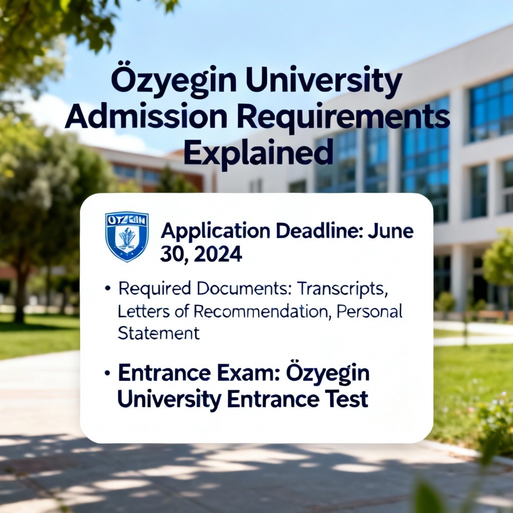 Özyeğin University Admission Requirements Explained