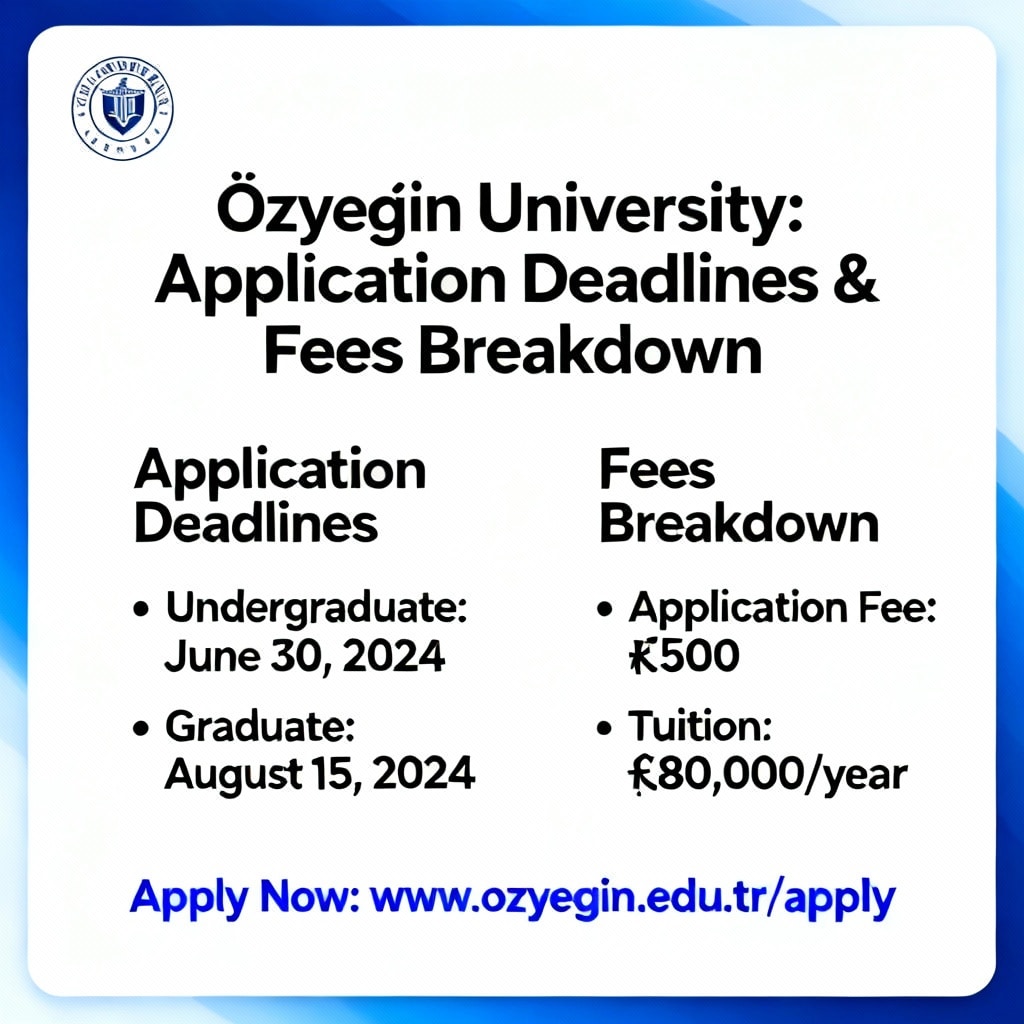 Özyeğin University: Başvuru Tarihleri & Ücretlerin Dağılımı