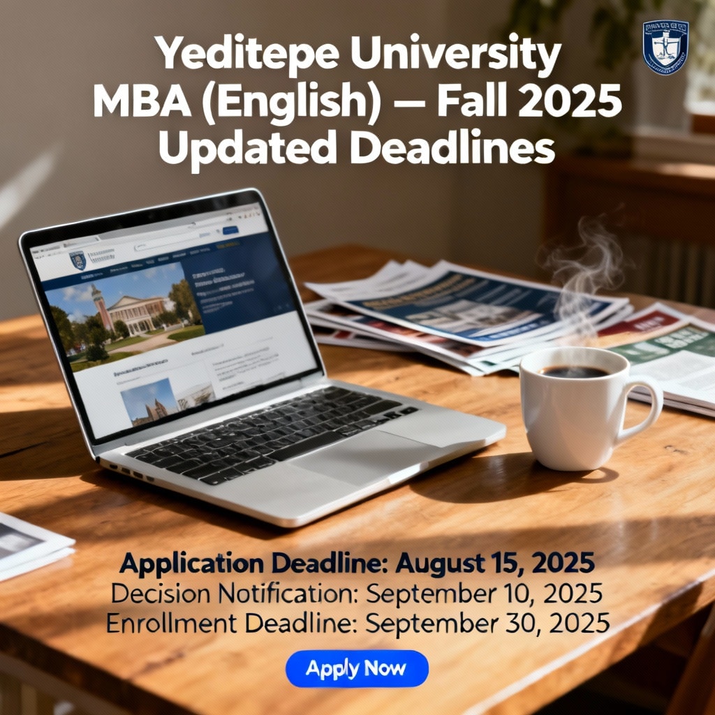 Yeditepe University MBA (English) — Fall 2025 Updated Deadlines