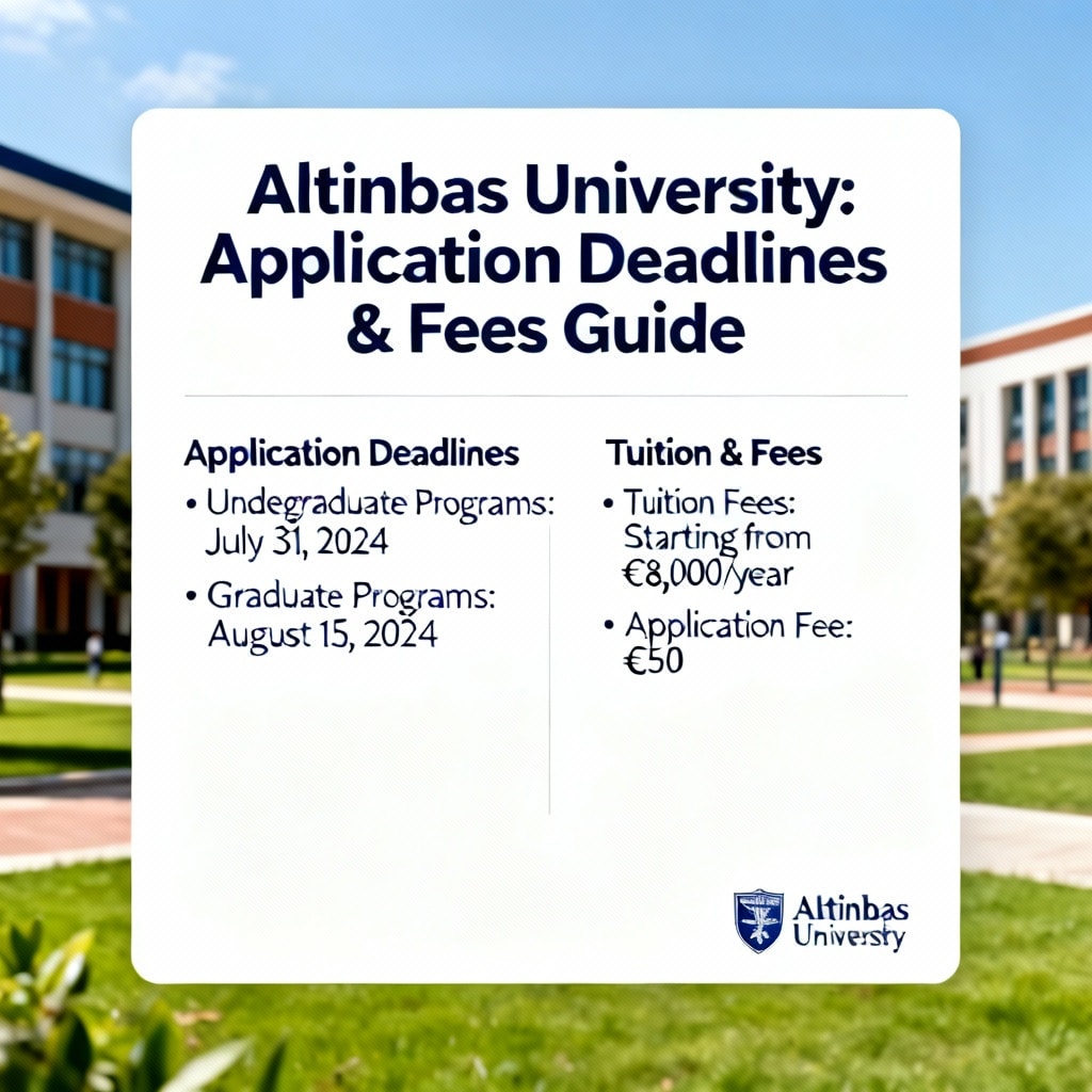 Altinbas University: Application Deadlines & Fees Guide