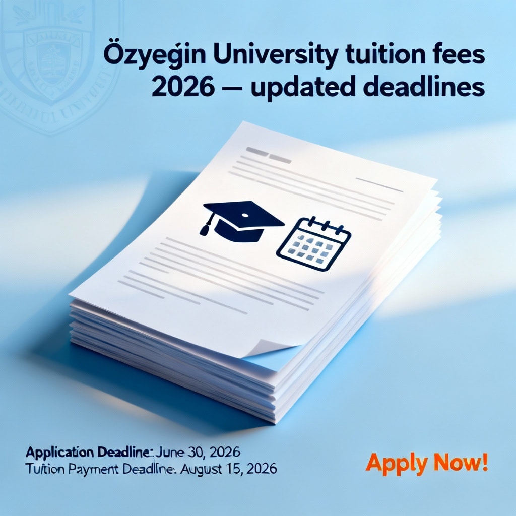 Özyeğin Üniversitesi öğrenim ücretleri 2026 — güncellenmiş son tarihler