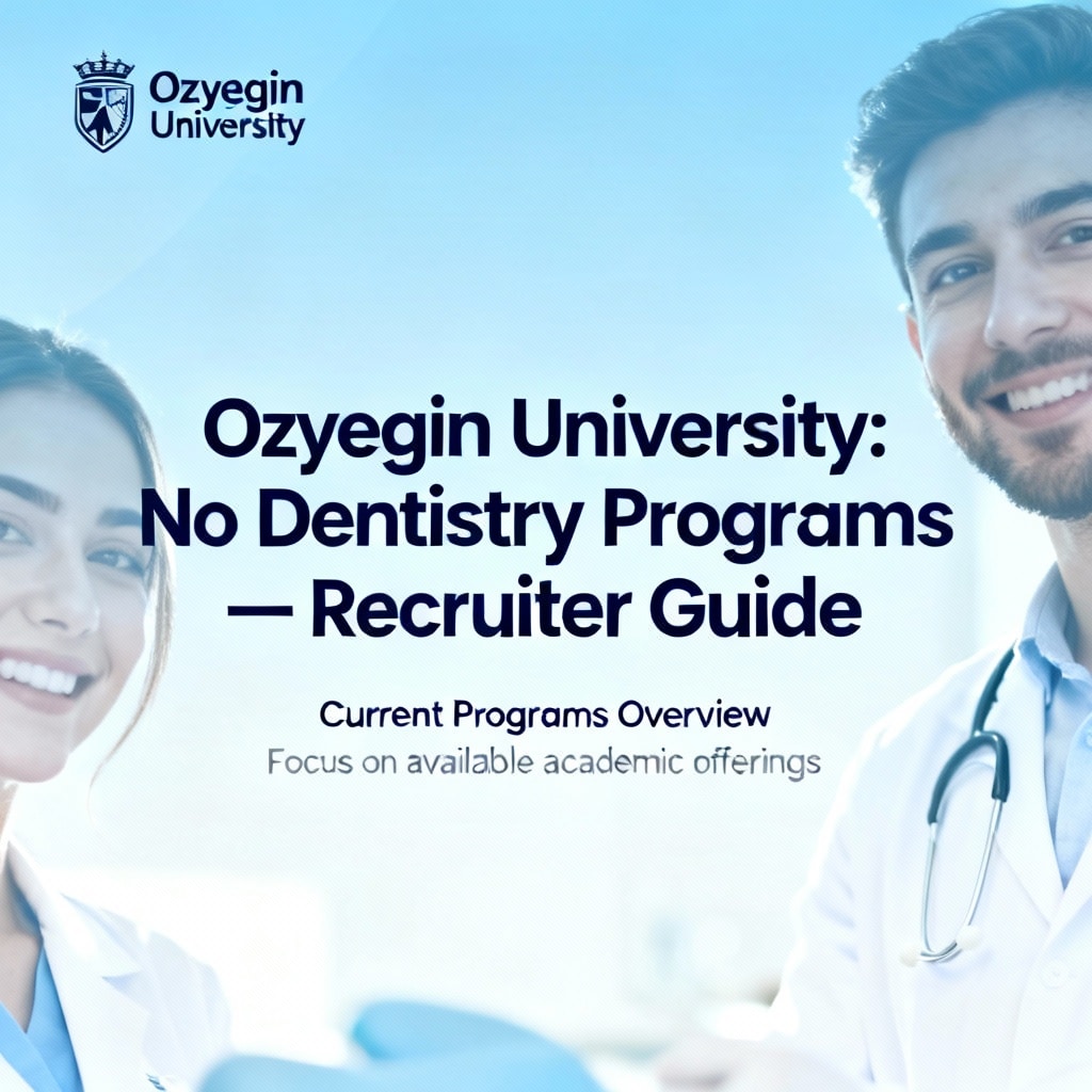 Özyeğin Üniversitesi: Diş Hekimliği Programı Yok — İşe Alım Rehberi