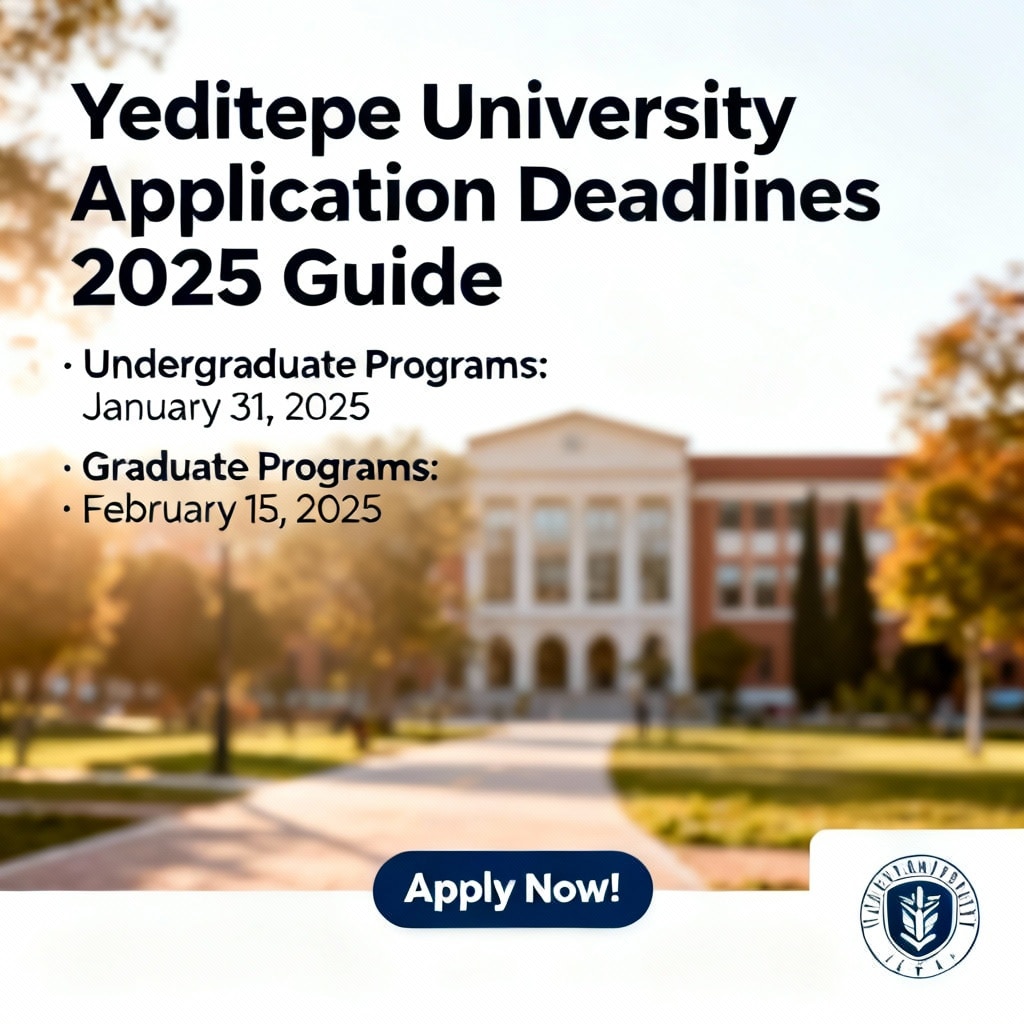 Yeditepe University Application Deadlines in English — 2025 Guide