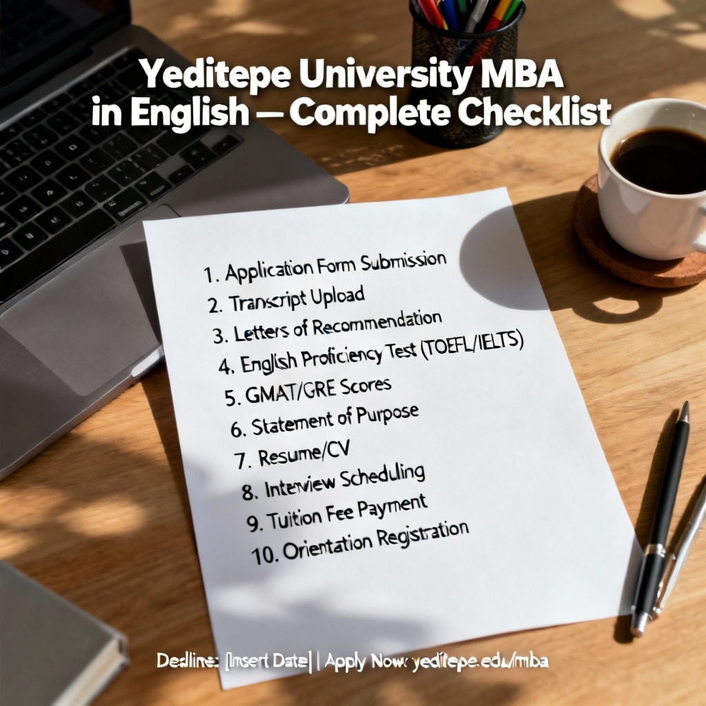 Yeditepe University MBA in English — Complete Checklist