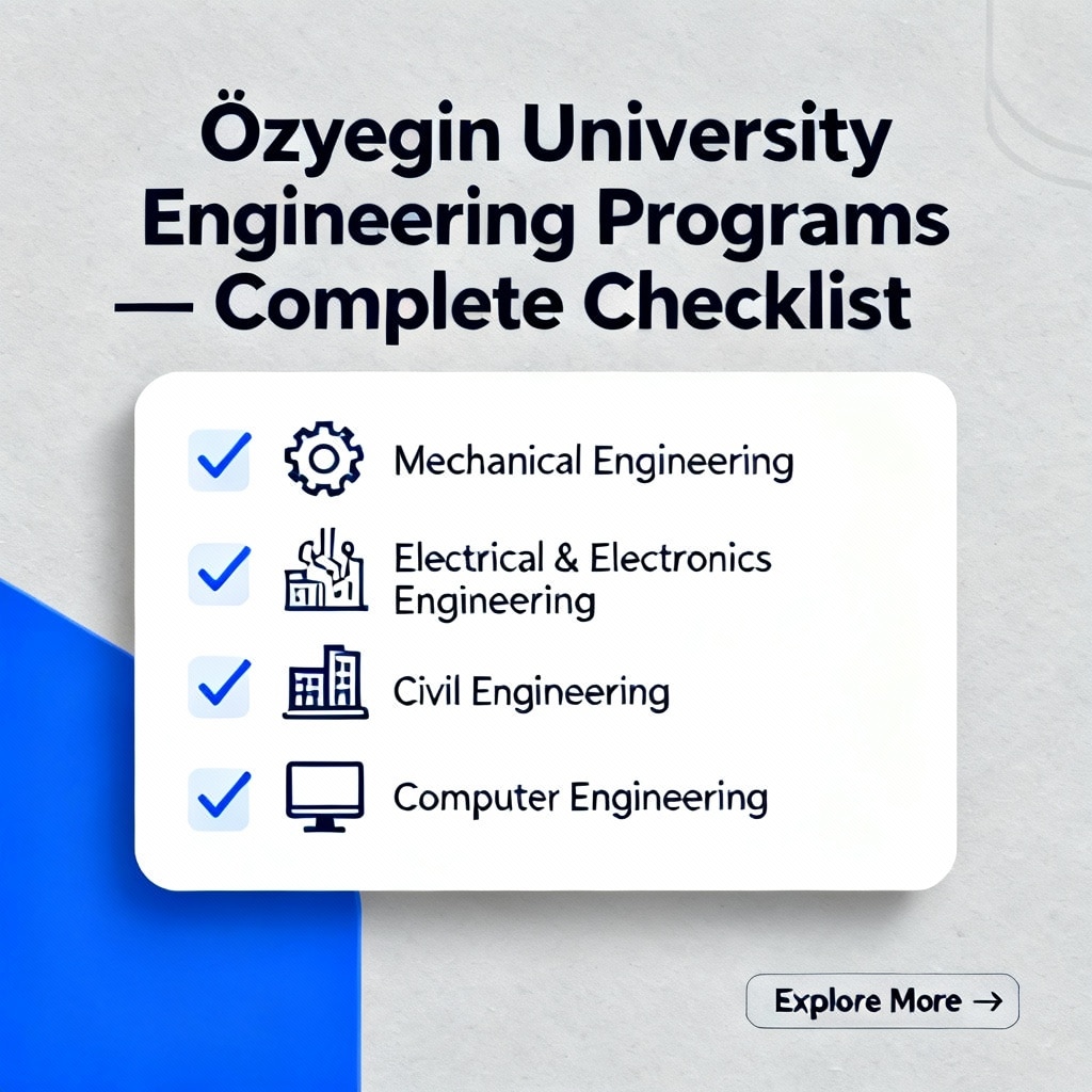 Özyeğin Üniversitesi Mühendislik Programları — Tam Kontrol Listesi