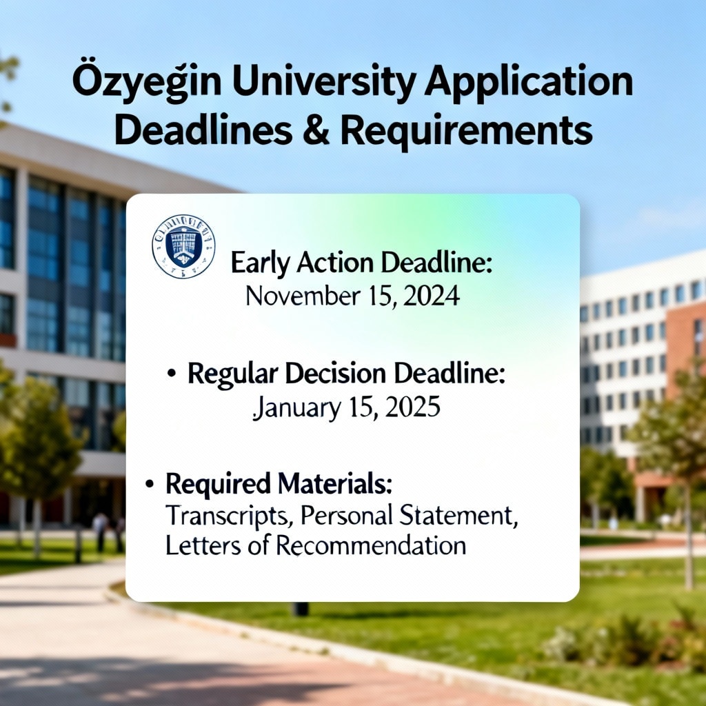 Özyeğin University: Application Deadlines & Requirements