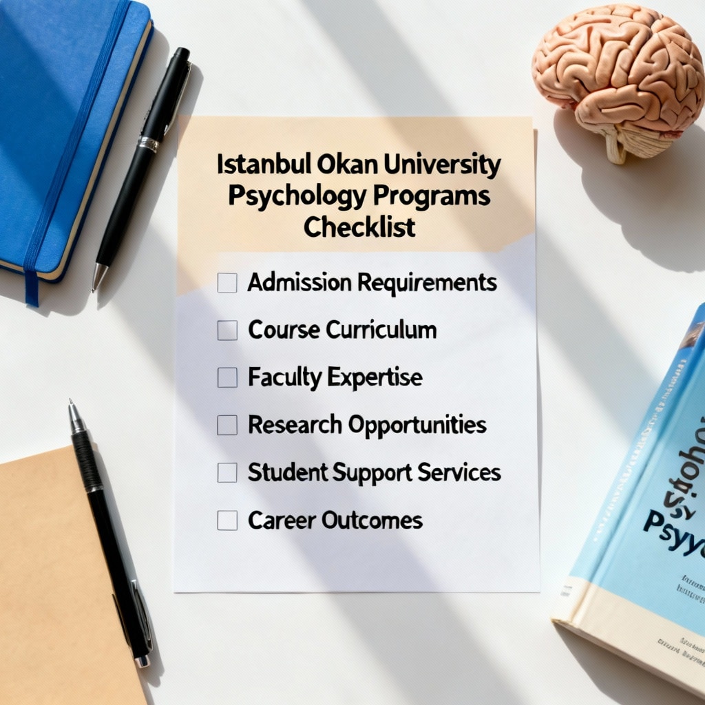 Istanbul Okan University Psychology Programs Checklist