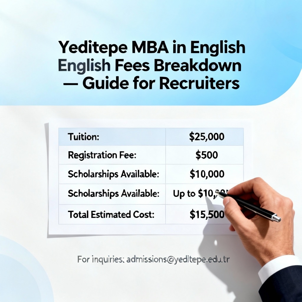 Yeditepe MBA in English Fees Breakdown — Guide for Recruiters