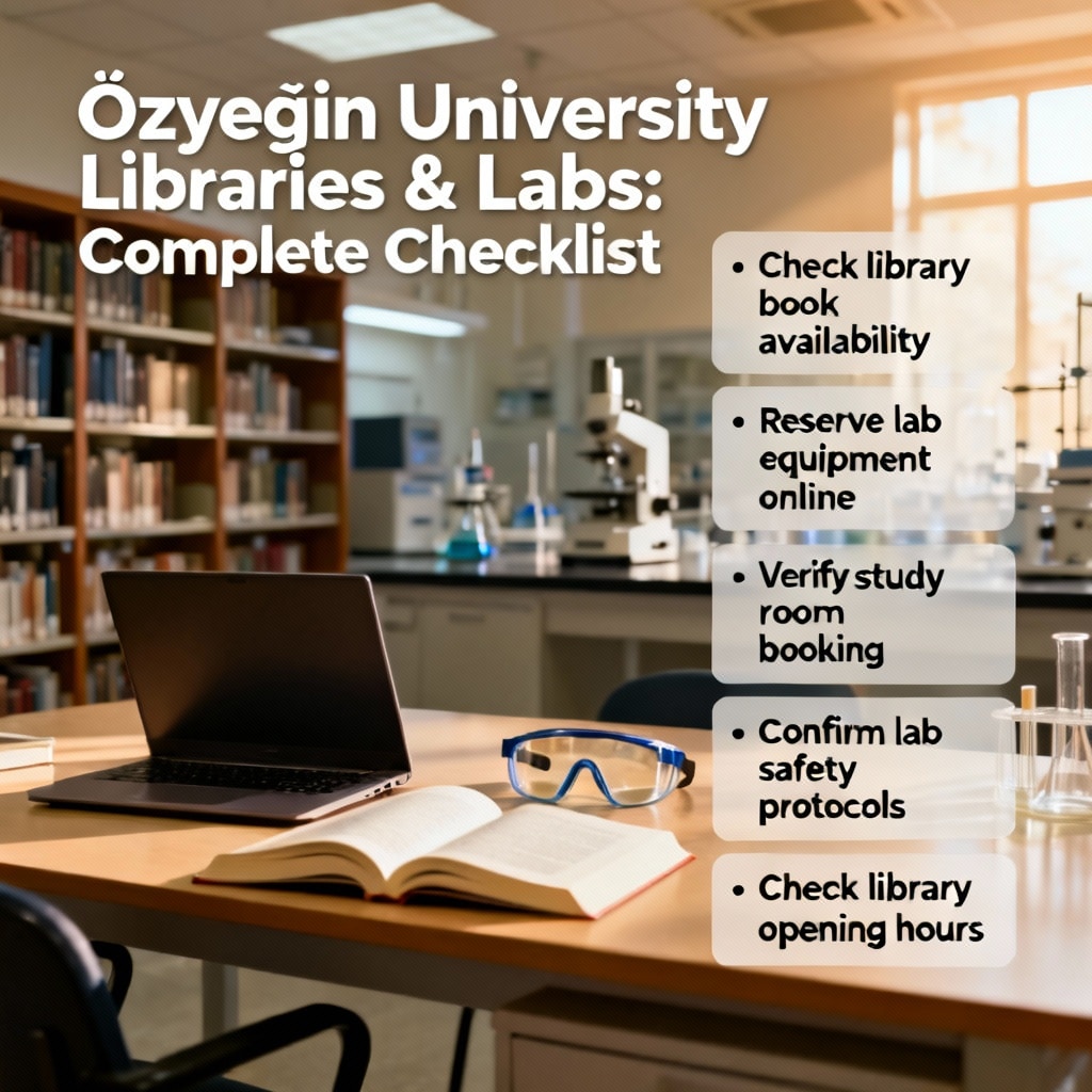 Özyeğin Üniversitesi Kütüphaneleri ve Laboratuvarları: Tam Kontrol Listesi